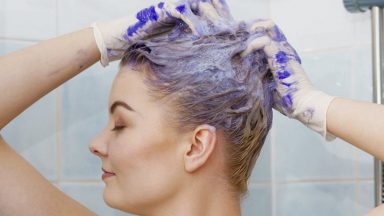 blue and purple shampoo